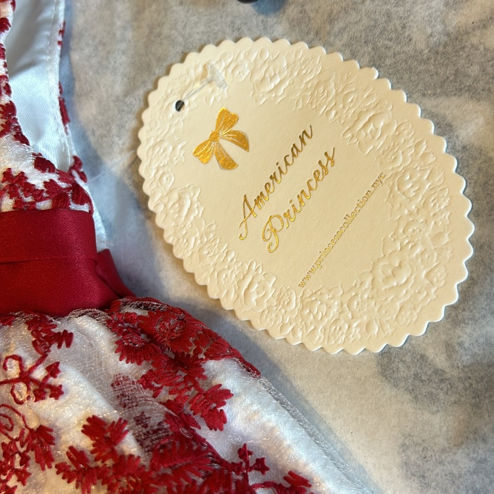 American princess, red, and white dress in new condition 12 months - Picture 4 of 12